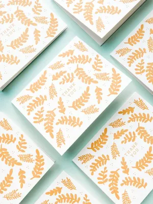 Floral Thank You Letterpress Boxed Cards