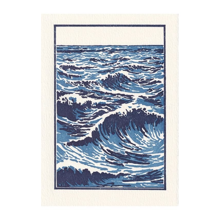 The Sea Letterpress Card