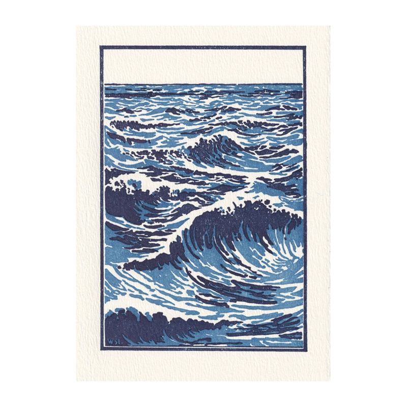 The Sea Letterpress Card