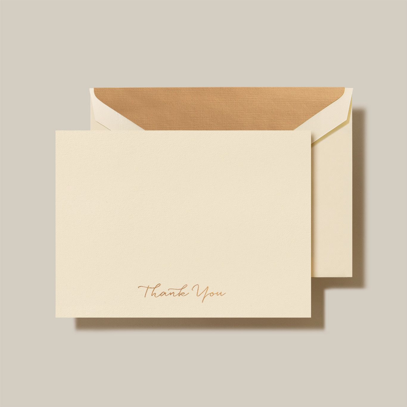 Engraved Gold Script Thank You Cards (set of 10)