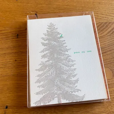Norway Spruce Letterpress Cards (box of 6)