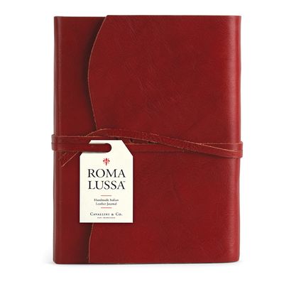 Roma Lussa Red Leather Journal 6x8"