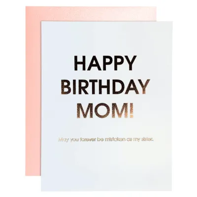 Birthday Mom - Mistaken Sister Letterpress Card