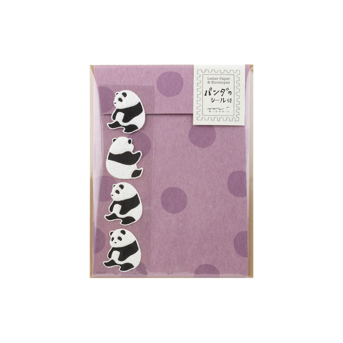 Midori MD Letter Set Panda with Stickers