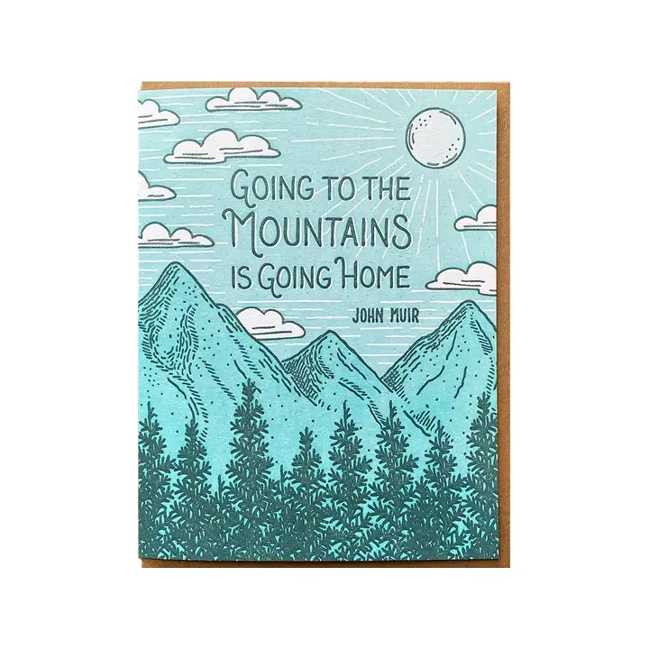 Muir Quote Letterpress Card