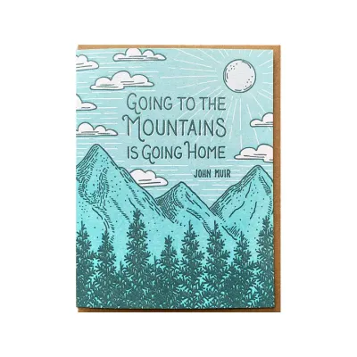 Muir Quote Letterpress Card