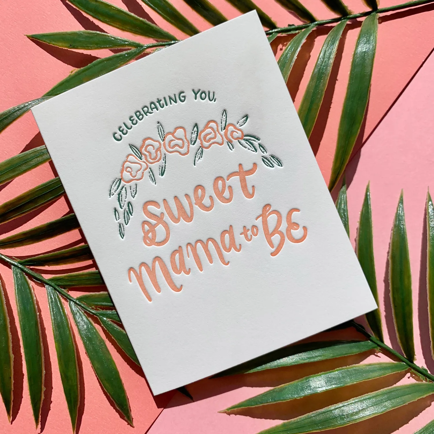 Sweet Mama To Be Letterpress Card