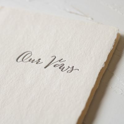 Oblation Our Vows Handmade Paper Notebook