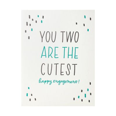 You Two Are the Cutest Letterpress Card