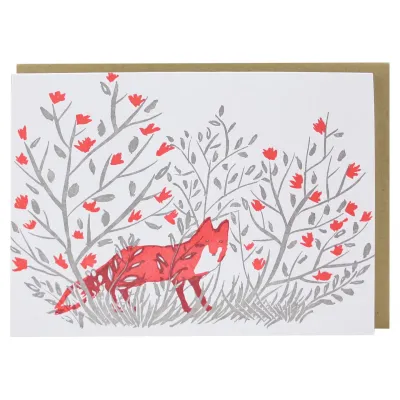 Fox in Forest Letterpress Note Cards (box of 10)