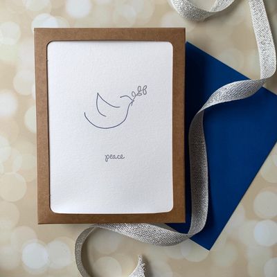 Peace Greeting Letterpress Cards (box of 6)