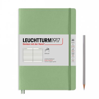 Leuchtturm1917 - A5 Softcover Notebook - Sage, Ruled