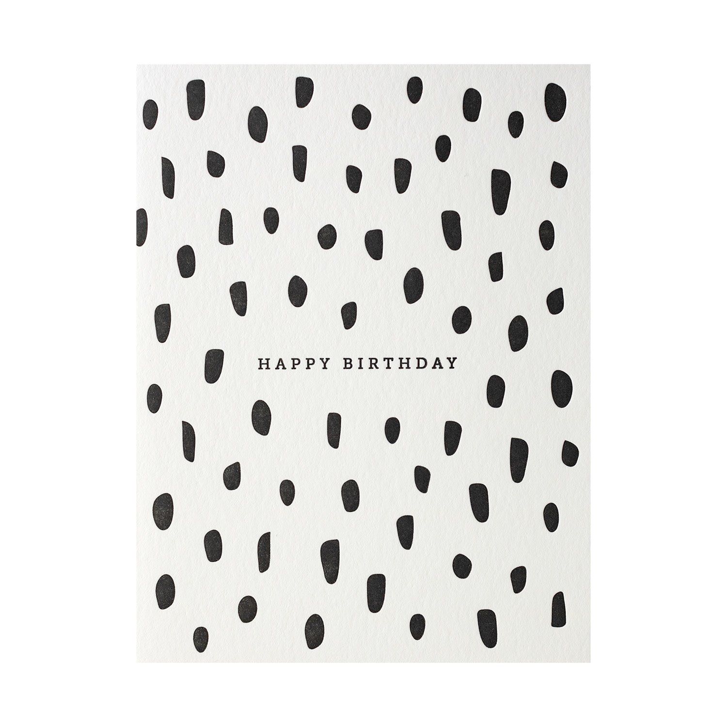 Birthday Brush Letterpress Card