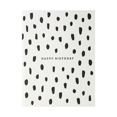 Birthday Brush Letterpress Card