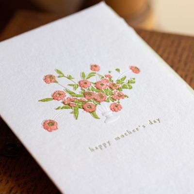 Happy Mother's Day Paper Sculpture Letterpress Card