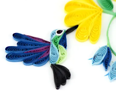 Birthday Hummingbird Quilling Card