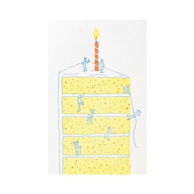 Cake Climbers Letterpress Birthday Card