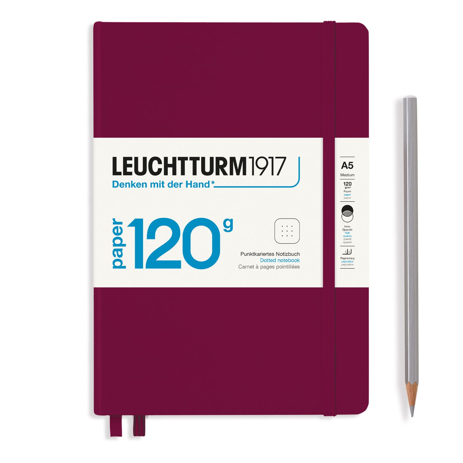 Leuchtturm1917 A5 Medium 120g Edition Hardcover Notebook - Port Red, Dot