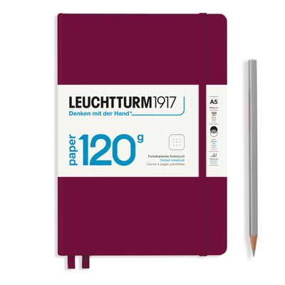 Leuchtturm1917 A5 Medium 120g Edition Hardcover Notebook - Port Red, Dot