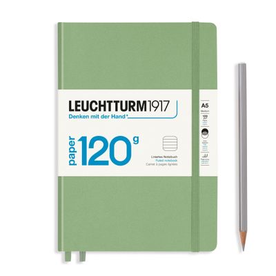 Leuchtturm1917 - A5 Medium 120g Edition Hardcover Notebook - Sage, Ruled