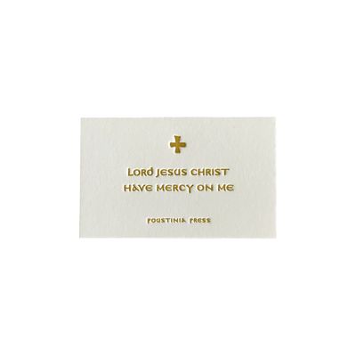 Jesus Prayer Letterpress Mini Prayer Card