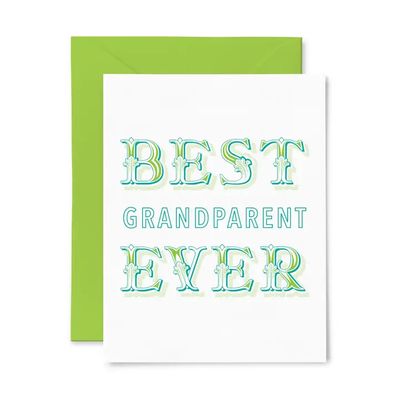 Best Grandparent Ever Letterpress Card