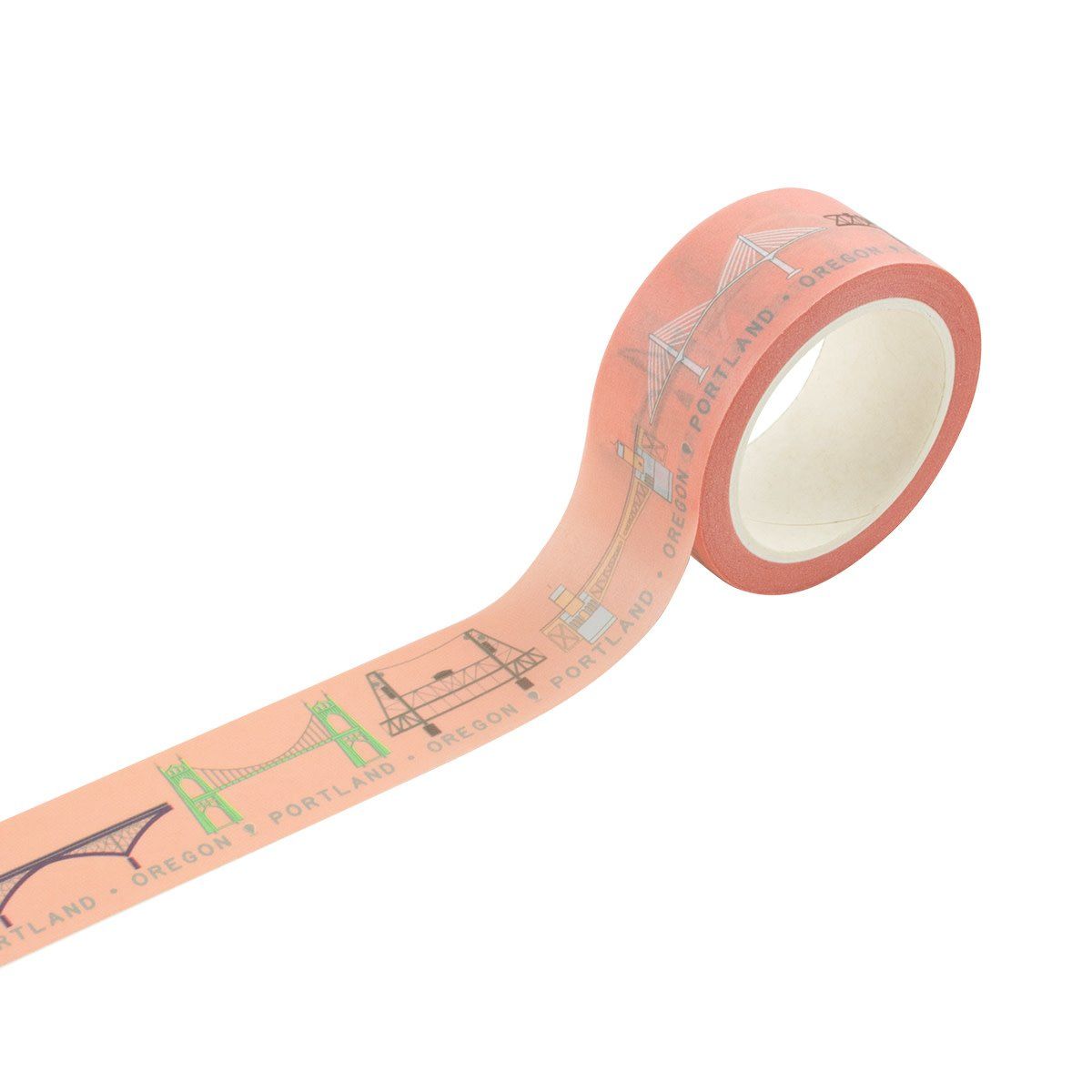 Portland Bridges Salmon Washi Tape