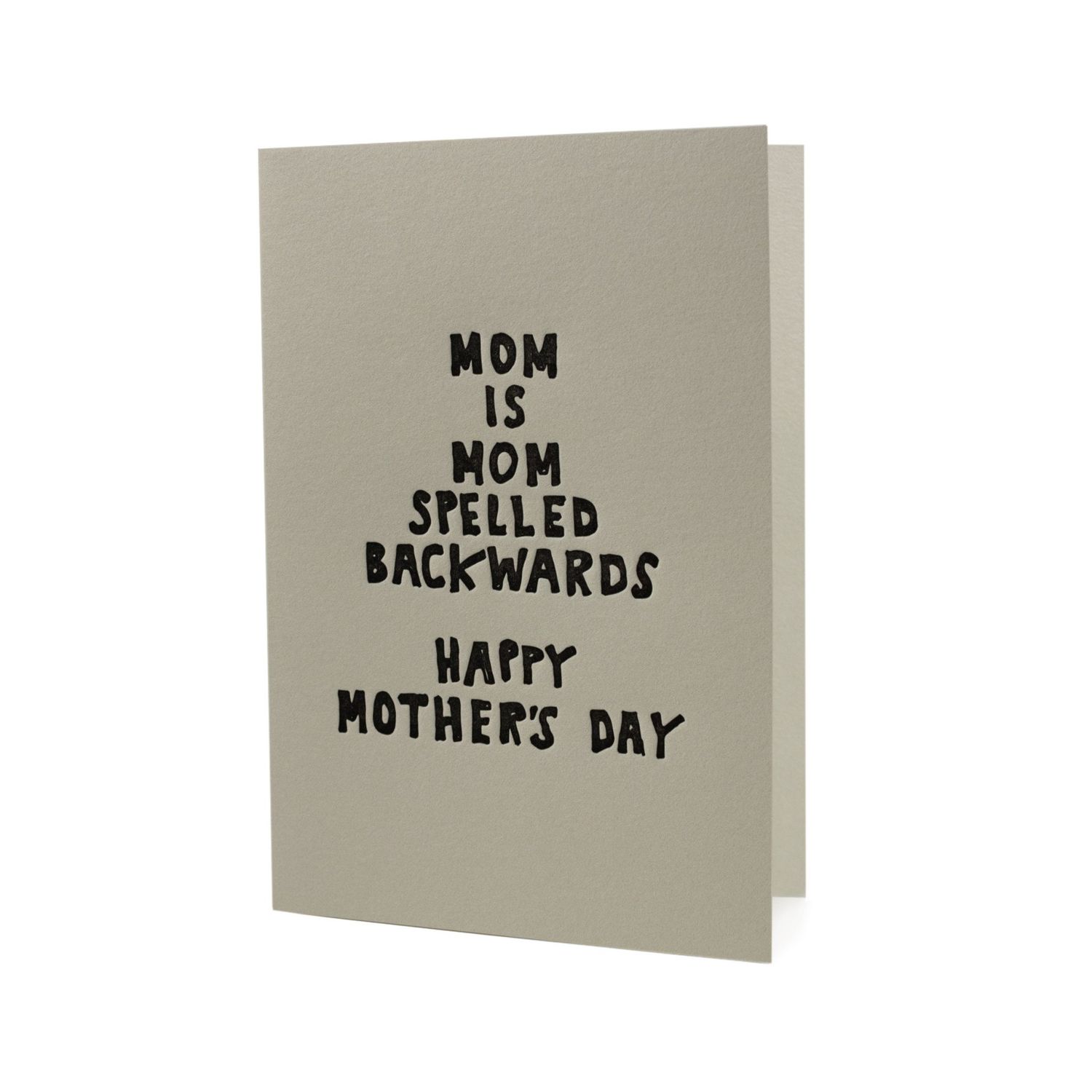 Mom is Mom Spelled Backwards Letterpress Card