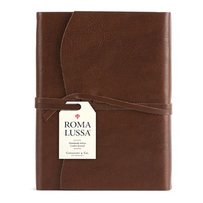 Roma Lussa Chocolate Leather Journal 6x8"