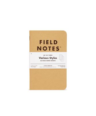 Field Notes Original Kraft Notebook 3-Pack (Graph, Ruled, Blank)