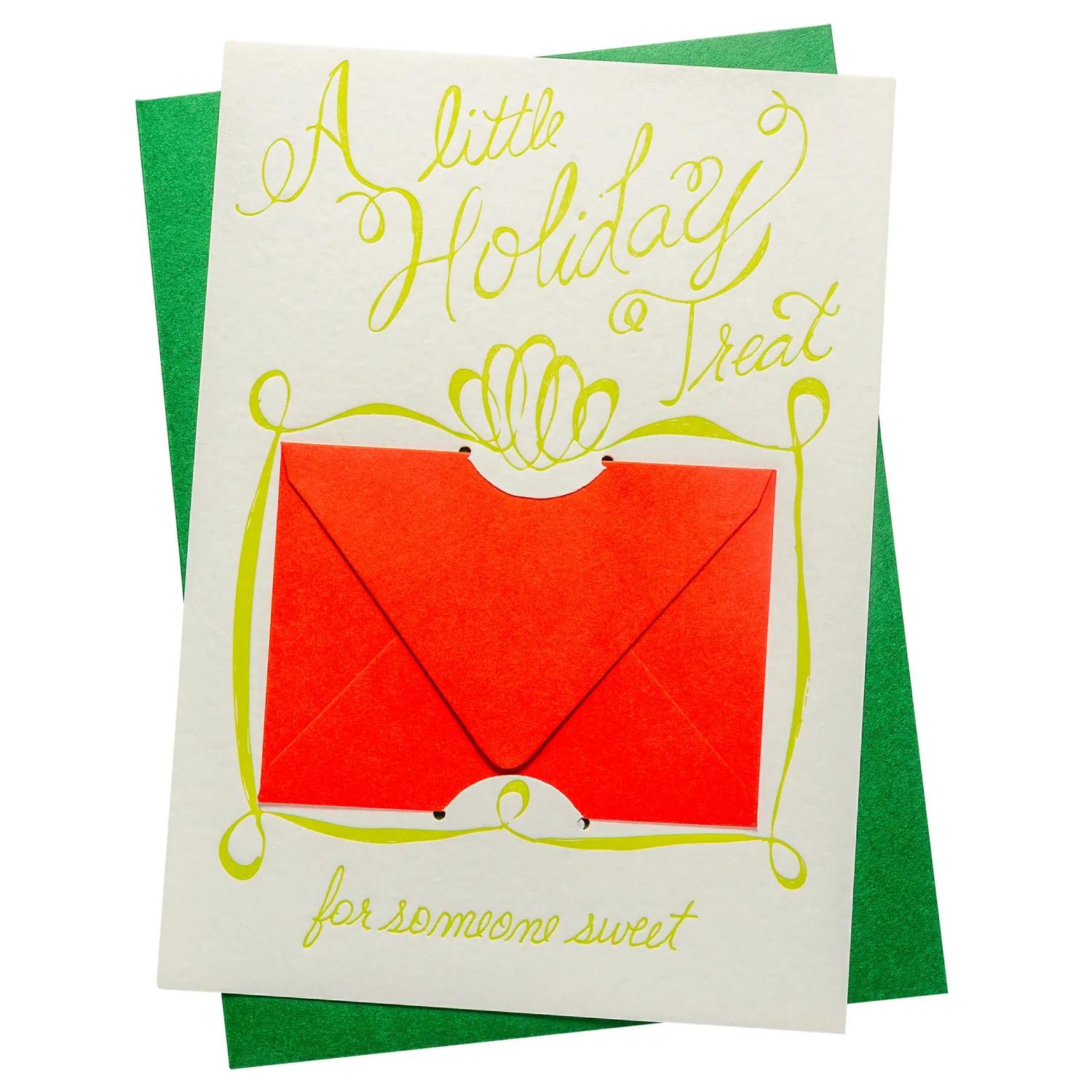 Holiday Treat Letterpress Gift Card Holder