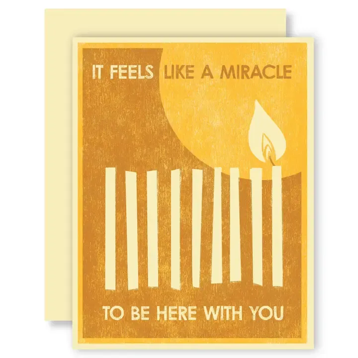 Feels Like a Miracle (Menorah) Letterpress Card