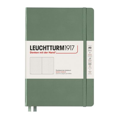 Leuchtturm1917 - A5 Hardcover Notebook - Olive, Dotted