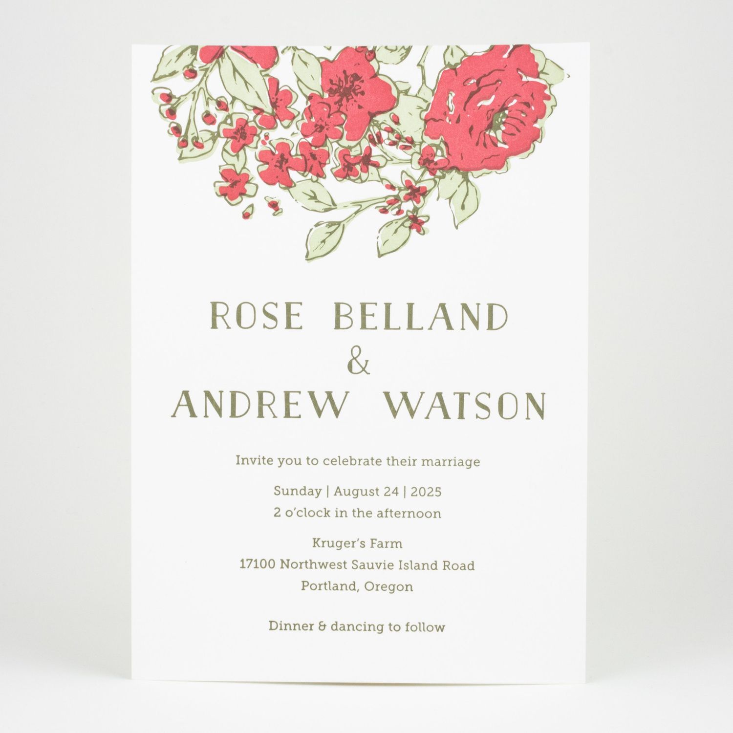 Rose Wedding Invitation