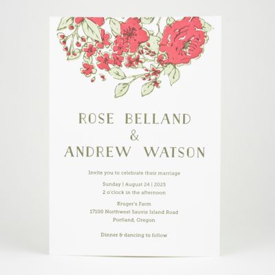 Rose Wedding Invitation