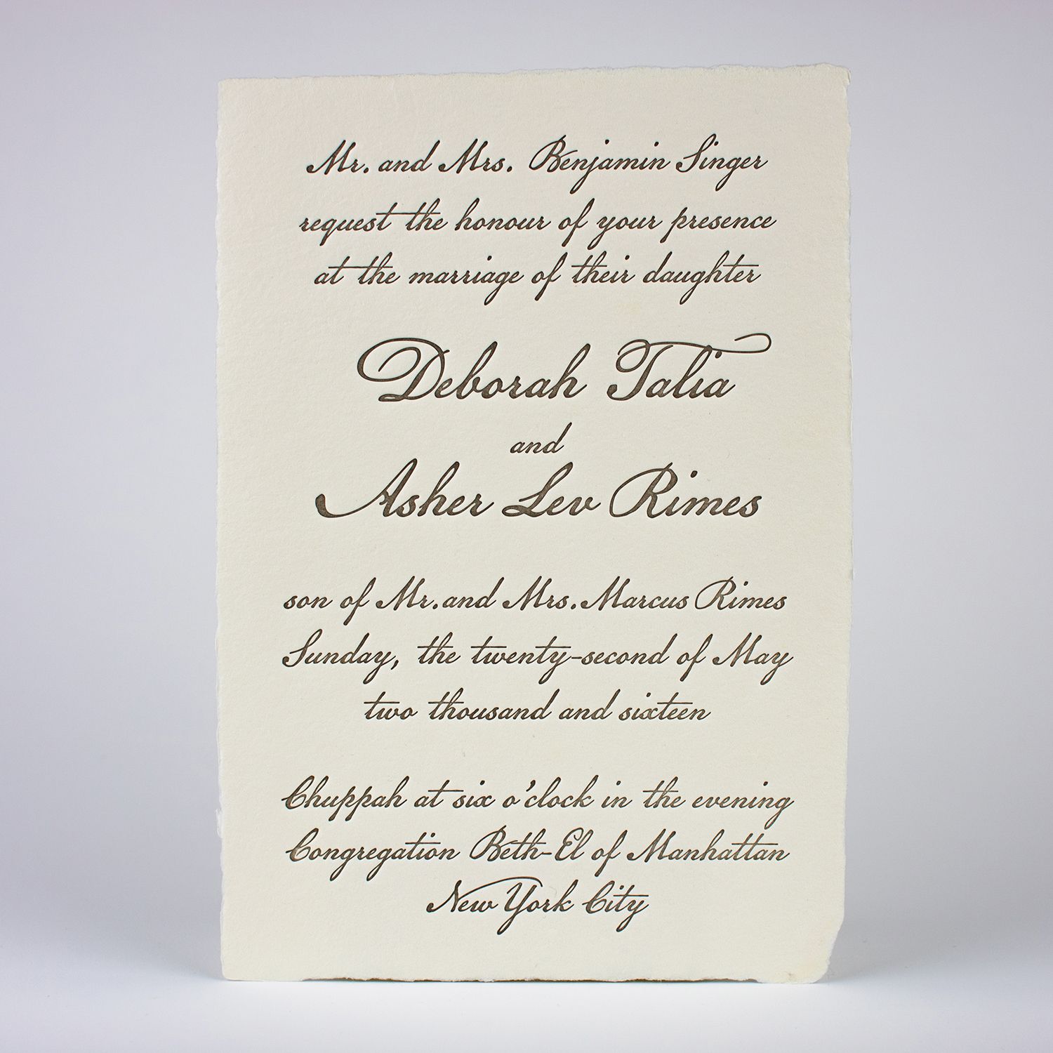 Venetian Wedding Invitation