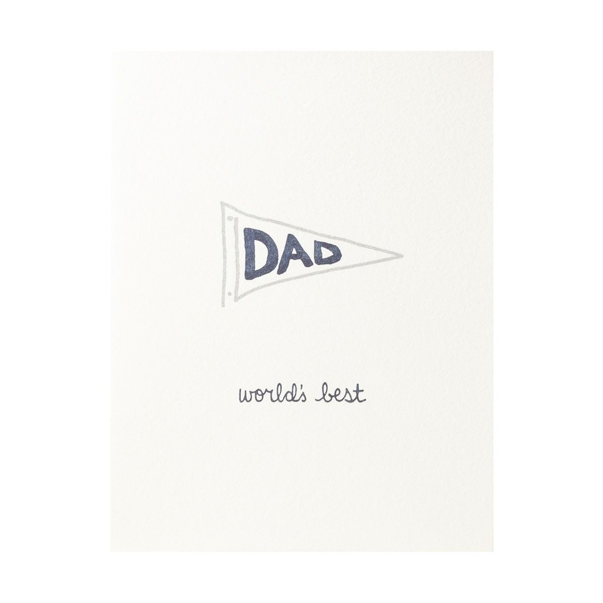 World's Best Dad Letterpress Card