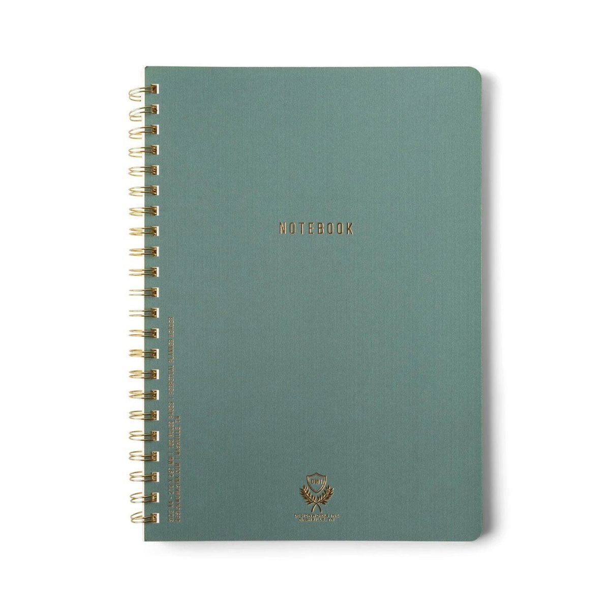 Textured Paper Wire Large Notebook - Juniper