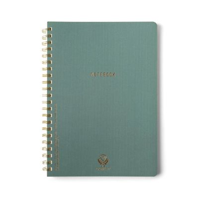 Textured Paper Wire Large Notebook - Juniper