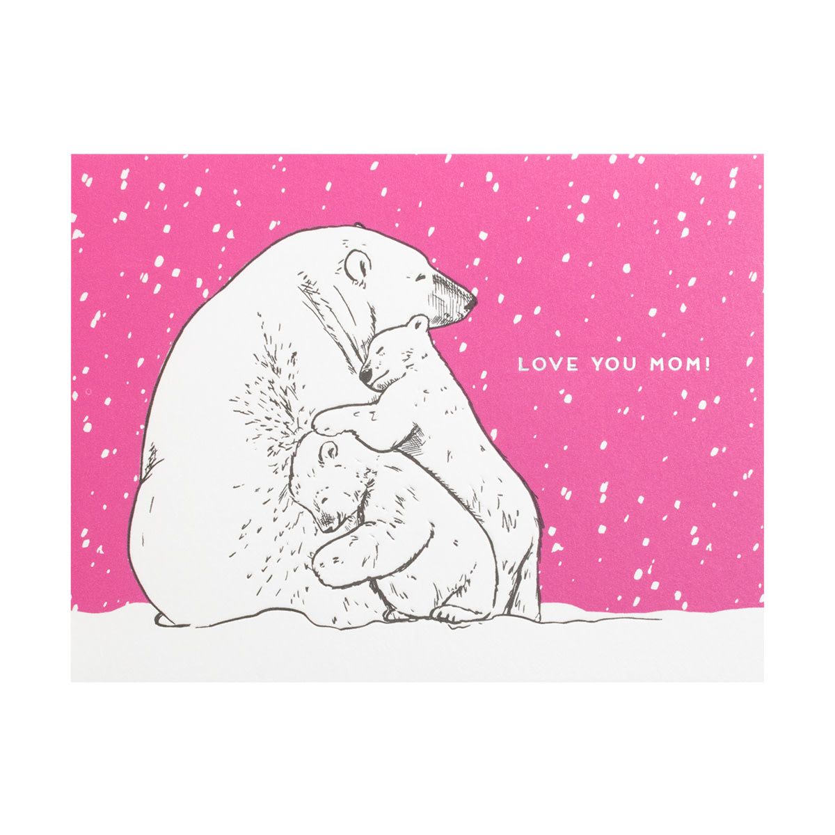 Mom Polar Bears Letterpress Card
