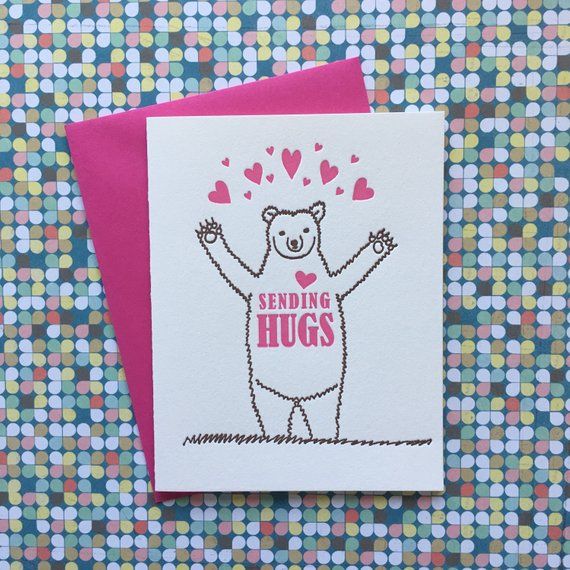 Bear Hugs Letterpress Card
