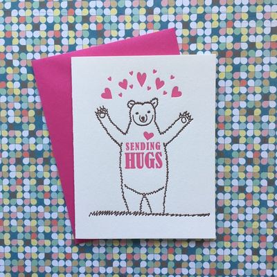 Bear Hugs Letterpress Card