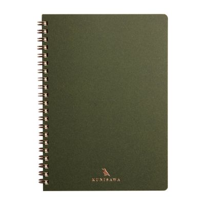 Kunisawa - A5 Find Ring Notebook - Juniper, Grid