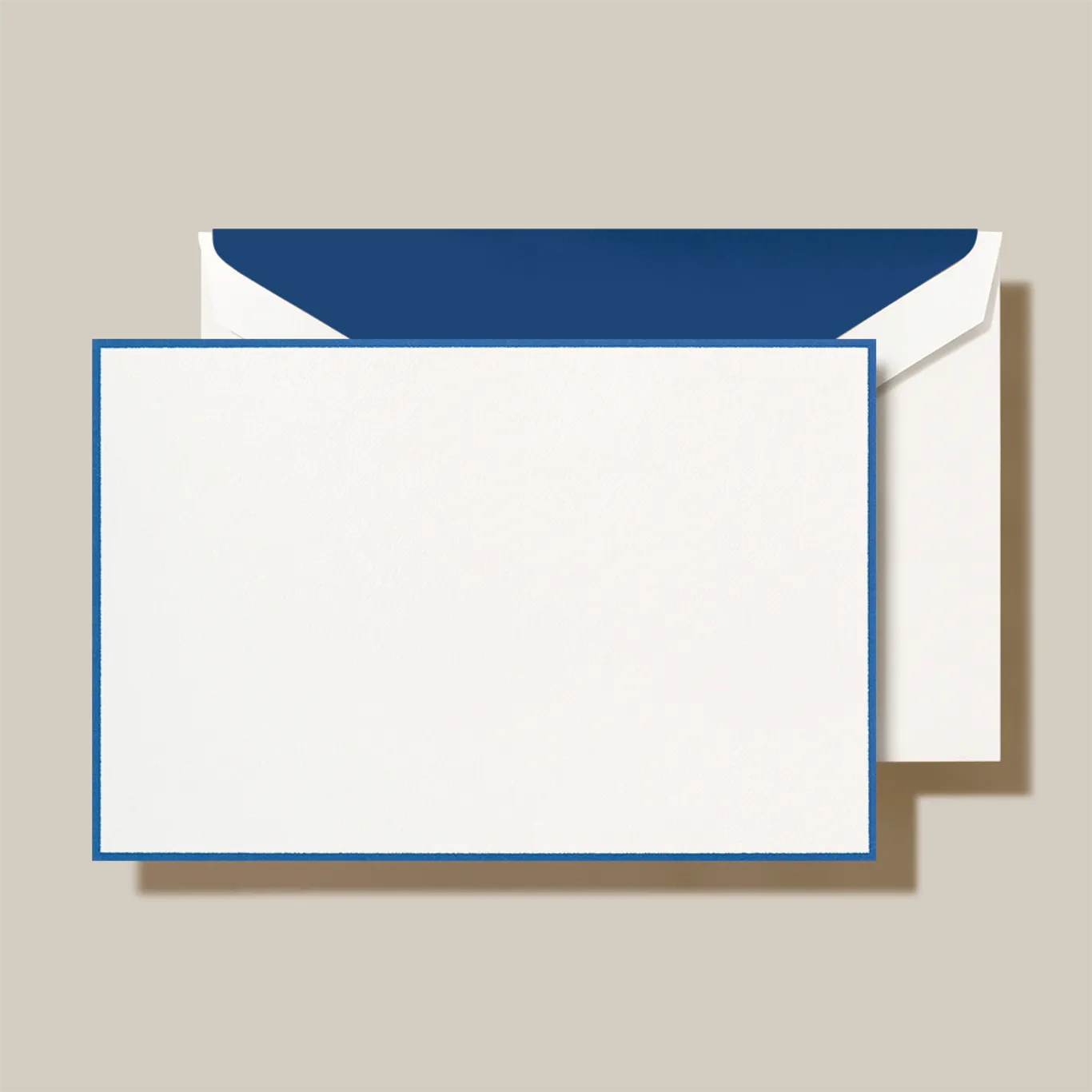 Regent Blue Bordered Pearl White Correspondence Cards (set of 10)