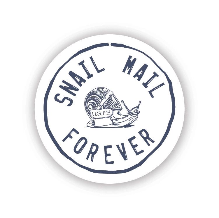 Snail Mail Forever Postmark Stickers (set of 4)