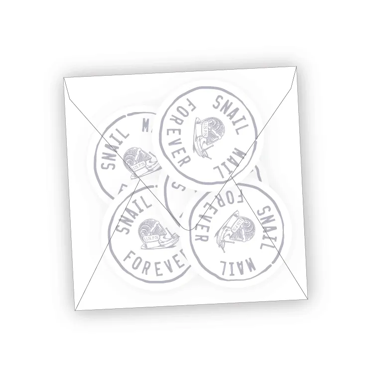 Snail Mail Forever Postmark Stickers (set of 4)
