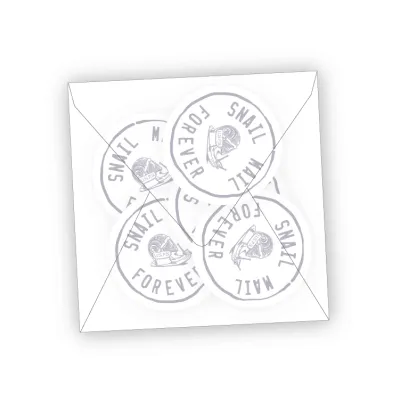 Snail Mail Forever Postmark Stickers (set of 4)