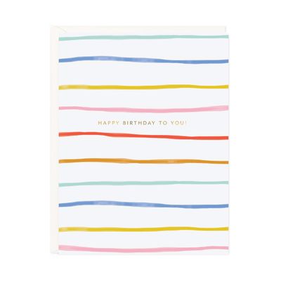 Birthday Stripes Birthday Card