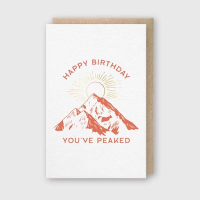 You've Peaked Birthday Letterpress Card