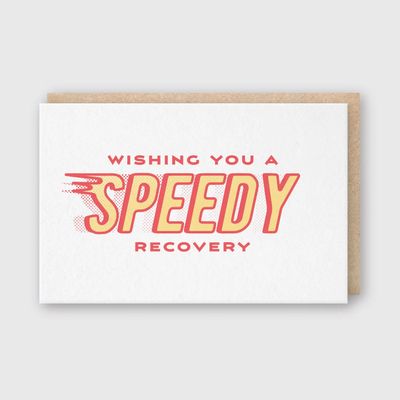 Speedy Recovery Letterpress Card